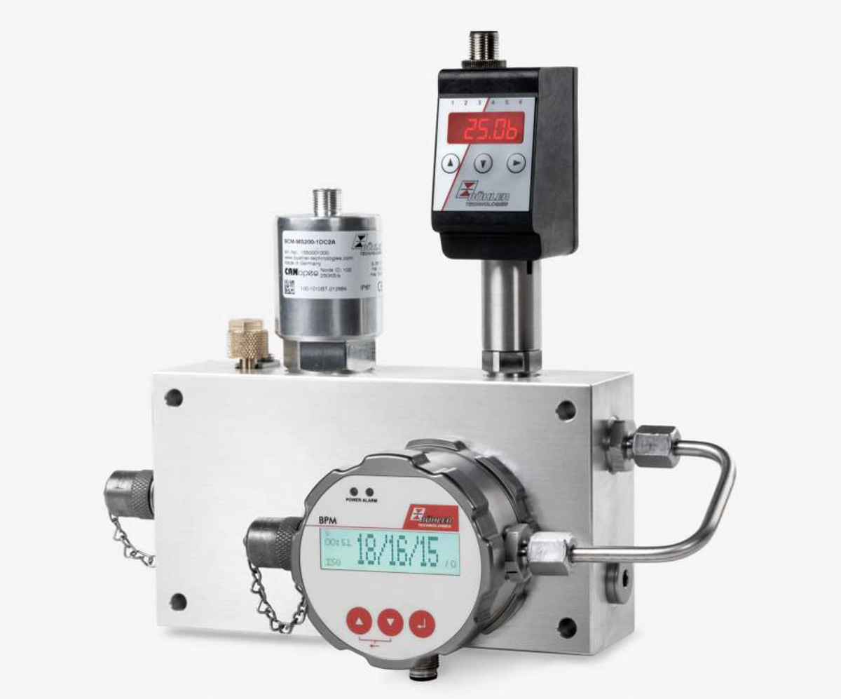 Ölzustandssensoren Kombinationsblock Der Kombinationsblock von Bühler Technologies bietet eine einfache und individuell konfigurierbare Lösung zur Überwachung mehrerer Ölzustandsparameter an einem Ort.